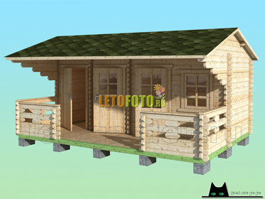 Садовый домик для дачи - хозблок с тремя отдельными помещениями.