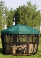 Фото 191014-1 Беседка шатер закрыта сеткой для защиты от насекомых.