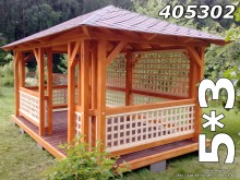 Фото 405302-1 Прямоугольная садовая беседка для дачи - японский стиль